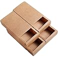 BENECREAT 16 Pack Kraft Paper Drawer Box Festival Gift Wrapping Boxes Soap Jewelry Candy Weeding Party Favors Gift Packaging Boxes - Brown (17.2x10.2x4.2cm)