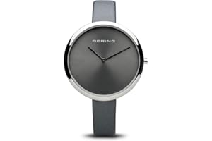BERING Women Analog Quartz Classic Collection Watch with Satin Strap & Sapphire Crystal