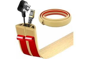 ANKEKOLYSTAR Pasacables Suelo, Canaleta Cables Suelo, canaletas para Cables Adhesivas, Cubiertas de Suelo para Cables Autoadhesiva Montaje para Todos los Hogar, Oficina (Grano de Madera de Arce, 3cm x 1m)