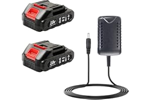 MIRTHBUY 2 batterie da 2,0 Ah, caricabatterie veloce