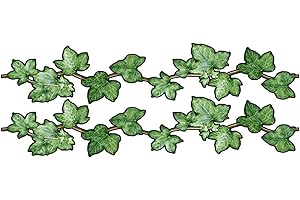 Dostear Bordure de papier peint Plantes vertes 2pcs Décoration murale amovible Frise Murale Autocollant Papier Peint Autocollant imperméable en PVC Plinthe Autocollant 27x50cm