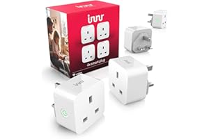 Innr Zigbee Smart Plug, Works with Hue* and Alexa, Works as Zigbee Repeater, Power Monitoring, Smart Socket, 4-Pack