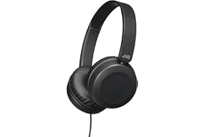 JVC Auriculares HA-S31M con Cable, Microfono y Diadema Acolchada | Diseño Plegable y Giratorio | Alta Respuesta de frequencia Entre 10-26000 Hz | Cascos de Color Negro | Diseño Ligero