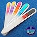 Bona Fide Beauty Crystal Nail Files - 5 Pack Czech Glass Nail Files with Cases - Best Glass Nail Files for Nail Care - Great Glass Fingernail Files for Fingernail Strengthener - File Nails Gently