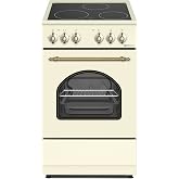 CERAMIC KITCHEN WITH ELECTRIC OVEN SOLTHERMIC RUSTIC CREAM GOLDEN FINISHES/50 cm wide, 3 BURNERS/ELECTRIC OVEN