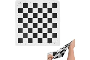 PXRLMYF Jeu D'Échecs,Chess Game Échiquier Rollable,Portable Tapis D' échecs Jeux Accessoires pour Adulte Enfants échecs