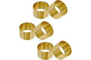 SKAVIJ Handmade Napkin Rings Set of 6 for Everyday Dining Table Decoration (Gold)