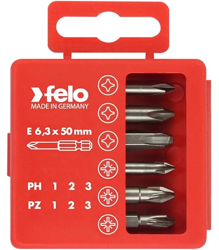 Felo Bit, Industrie C 6,3 X 25mm PZ 2 – Präzisions-Bit Für Schraubendreher