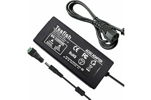 Tesfish 12V 7A Strömförsörjning Transformator 84 W Adapter 5,5 x 2,1/2,5mm för CCTV, Kamera, Router, 5050 2835 LED Remsa ljus