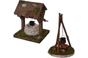 Alfred Kolbe Krippen Am 21 - Accesorios para belén (fogata y Pozo iluminados 4,5 V, Bombilla Azul, para Figuras de 12 cm)