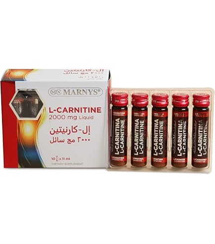 l carnitine 2000 marnys l-carnitine mg 20 ampules*11 ml BENEFITS Increases sports performance and improve aerobic and anaerobic capacities Provides a pleasant flavour and a rapid effect Improves the capacity for recovery and decreases muscle damage from specific muscle Marnys L-Carnitine 2000mg/11ml Vial, Pack