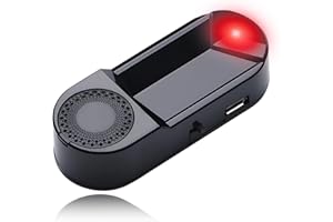 GENERIC Solar Powered Fake Car Alarm LED Light, Red Flashing Anti-Theft Warning Lamp with Light Sensor, USB Backup Charging, Simulated Vehicle Security System for Cars, Trucks, Motorcycles