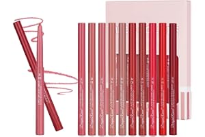 Vattentät läpppenna, 12-pack, långvarig läppkontur - full textur