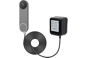 VVHOOY 24V Transformer Doorbell Power Adapter Compatible with Blink, Google Nest,Wyze,Eufy Video Doorbells, C Wire Adapter 16.4ft/5m Extension Cable Doorbell Power Adapter Doorbell Supply Cord