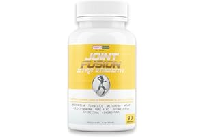 HEALTHY FUSION Healthy Joint Fusion | Potente antinfiammatorio e analgesico | Curcuma + Condroitina + Glucosamina + Bioperina | Previene ed elimina i dolori articolari e muscolari | Ripara e rigenera | 90 Capsule