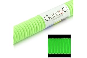 Ganzoo Fluorescente – Corda di sopravvivenza universale in paracord resistente agli strappi (corda in nylon), 550 lbs, lunghezza totale 31 metri