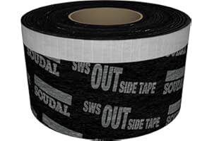 Soudal SWS Cinta de conexión para ventanas, cinta de conexión estándar, para interior y exterior, hermética, impermeable, con tiras autoadhesivas, rollo de 30 m (para exteriores, 70 mm)