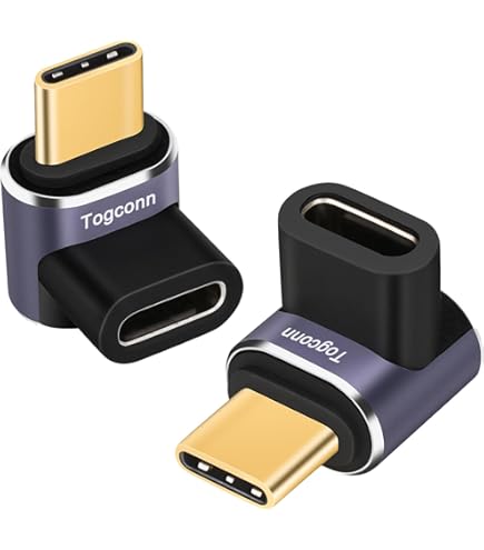 MOGOOD 90 Grad USB C Recht Winkel Adapter, 40Gbps, 100W, 8K@60Hz, USB Typ C Thunderbolt Extender Für MacBook Pro, IMac, IPad Pro,Tablet, Telefone...