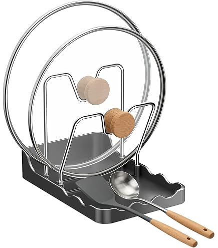 Portautensili Da Cucina Con Cuscinetto Antigoccia - Supporto Per Coperchi E Mestoli - Forma Nuvola, PP Resistente Al Calore