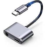 UGREEN 2 in 1 Adattatore USB C a Jack 3,5 mm Supporta audio e ricarica rapida 60 W Jack USB C Compatibile con Galaxy S23 S22 