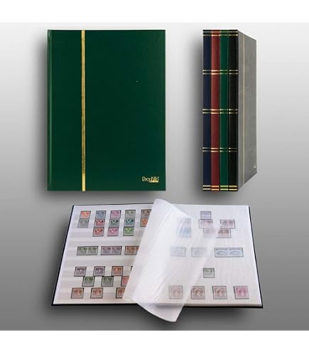 Album Pour Timbres Prophila - 16 Pages Intérieur Blanc, Couverture Bleue - 17.5x22.5 Cm