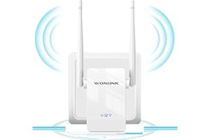 WONLINK Ripetitore WiFi, 300Mbps WiFi Extender Single Band 2.4GHz Extender WiFi Ripetitore WiFi per Casa con Ethernet Porta, 2 Antennes, WPS Funzione, Amplificatore WiFi Supporta Modalità Ripetitore/Router/AP