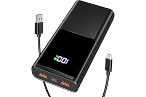 FAHEFANA Power Bank 23800mAh, 22.5W Bateria Externa Carga Rapida PD & QC 3.0 USB C Cargador Portatil, con Digital Display 3 Salidas,Compatible con iPhone 15 14 13 12 Pro MAX Samsung Xiaomi Huawei Airpods