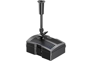 SunSun CUF-2500 3in1 Filter mit 3 Fontänenaufsätzen 1000l/h 28W, 9W UVC-Klärer und 3 Filterstufen inkl. Filtermedien, Springbrunnen Teich Pumpe