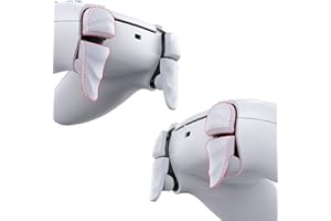 PlayVital DUNE Tasti Trigger Stop per ps5/Edge Controller Joystick,Pulsante Grilletti Bumper Estensione L1 L2 R1 R2 Lunghi per PS Portal Remote Player,2 Paia,Bianco