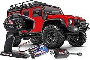 S-IDEE TRAXXAS TRX-4M rot 1/18 4x4 LD Land Rover Defender Scale Crawler inkl. Akku Lader 4WD RTR