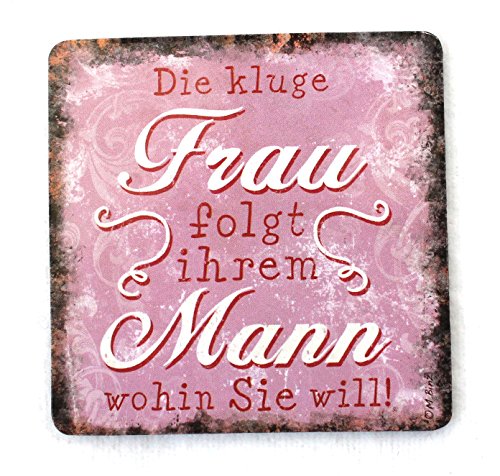 4er Set Magnete mit Sprüchen 65 x 65 mm Kunststoff (Variante B) - 2