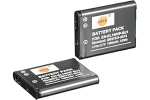 DSTE EN-EL19 Batteria di ricambio (2 pacchetti) Compatibile per Nikon Coolpix S100 S2500 S2600 S2700 S2750 S3100 S3200 S3300 S3400 S3500
