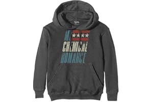 Rock Off My Chemical Romance Hoodie Raceway-Logo, offizieller Herren-Pullover in Anthrazit, XXL