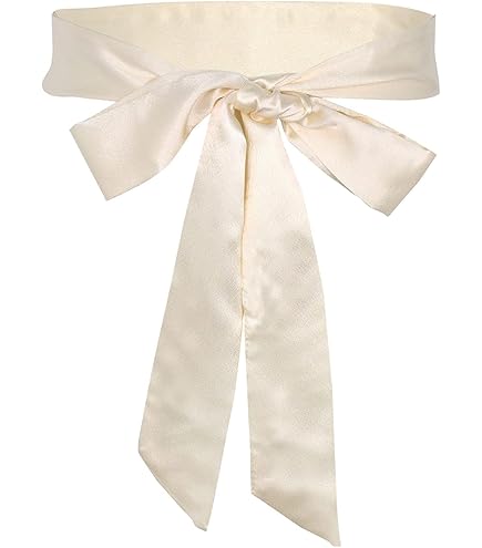 Ceinture écharpe En Soie KGDUYC Pour Femme - Lot De 2 Pièces, Satin Double Face 5x200 Cm, Pour Robe, Cheveux, Accessoire