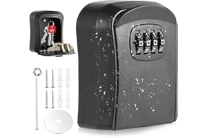 AOAOJIAO Cassetta Chiavi Con Codice Impermeabile, Cassetta di Sicurezza per Chiavi, Cassetta porta Chiavi da Muro per Casa, Garage, Casa in Affitto Ecc (ABS M)