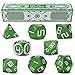 Produktbild Set of 8 Malachite Masterwork Precision Aluminum Polyhedrals with Laser-Etched Strongbox by Wiz Dice by Wiz Dice