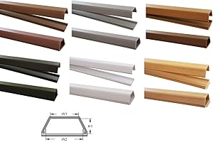 NETPROSHOP 1m Kabelkanal 15x10mm (Innenmaß) selbstklebend (Verbinder verfügbar), Farbe:Dunkelbraun Meliert