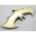 Metallic car sticker bat shape gold color