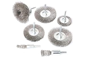 LIAMASUM Wire Brush for Drill, Wire Wheel Brush Cup Set for Drill 0.012 Carbon Steel Wire 1/4 Inch Arbor for Cleaning Rust, Stripping and Drill Attachment