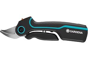 GARDENA AssistCut Zasilany Akumulatorowo Sekator, o Średnicy Cięcia 25 mm, do Łatwego i Bezwysiłkowego Cięcia Gałęzi, Młodych Pędów i Kwiatów, z Kablem do Ładowania USB-C (12222-20)
