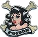 Produktbild Rockabilly POISON Badass Lady Girl Biker Rocker Tattoo Aufnäher Patch Aufbügler