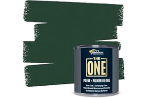 THE ONE All-In-One Paint & Primer - Green Satin, 250 ml | Multi-Surface 1 Coat Formula | Easy Indoor & Outdoor Decorating for Home & Garden Walls, Floors & Furniture | Durable, Water-Based & Low VOC