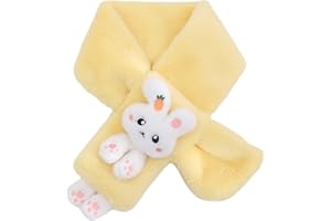 Toyhood Kids Cute Scarf, Bunny Winter Soft Plush Scarves, Warm Neck Wrap Cross Collar for Children Boys Girls, for Winter Christmas Holiday