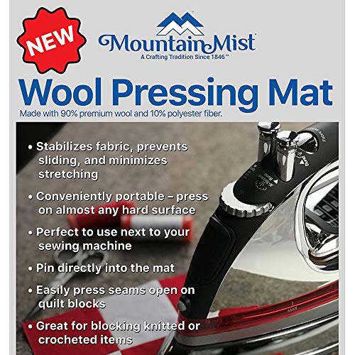 Mountain Mist Batting Hancock's of Paducah tapete de Lana para prensar, 8.5 x 8.5 x .5 Pulgadas