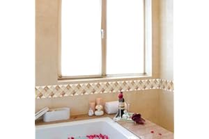 neukids Peel and Stick Marble Wall Border, DIY Mosaics Skirting Border, Wall Borders Living Room Bedroom Bathroom Kitchen Decoration Wallpaper Border