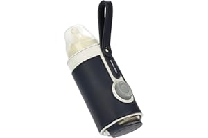 FUFRE Calentador de leche materna eléctrica, bolsa para calentar leche, portátil, calentador de biberón de viaje USB para comida de bebé, color negro