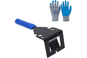 Gekufa Extracteur de garnitures, plinthes, plinthes, portes, boîtiers de porte, gants de travail, bleu