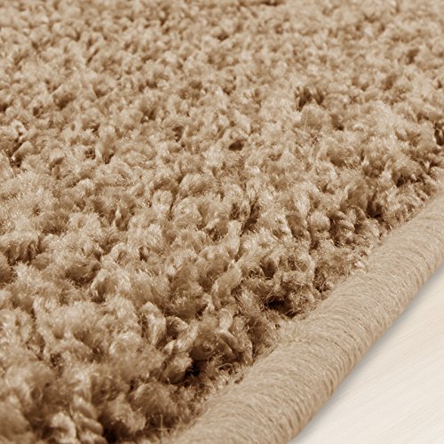 Casa Pura Shaggy-Bettumrandung Sphinx 3-teilig (Beige) - 4