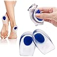 Clopic Silicone Gel Heel Cups Heel Pad for Ankle Pain, Shoe Insole Cup for Height Increase, Heel Pain Pelief Pad Plantar Fasciitis, Heel Spur Shoe Support Pad Men & Women (CP-Shoe-Insole@) Blue