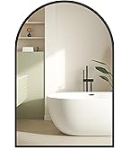 JMITHA Boog, wandspiegel, ovaal, badkamerspiegel, 40 x 30 cm, HD glas, decoratieve wandspiegel, zonder lijst, make-upspiegel voor badkamer, slaapkamer, woonkamer